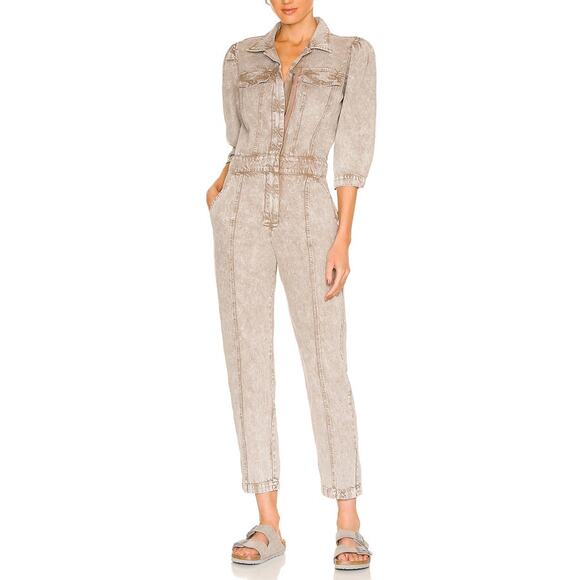 YFB Pants - YFB Clothing Kahrina Jumpsuit in Driftwood Mineral Wash Size M